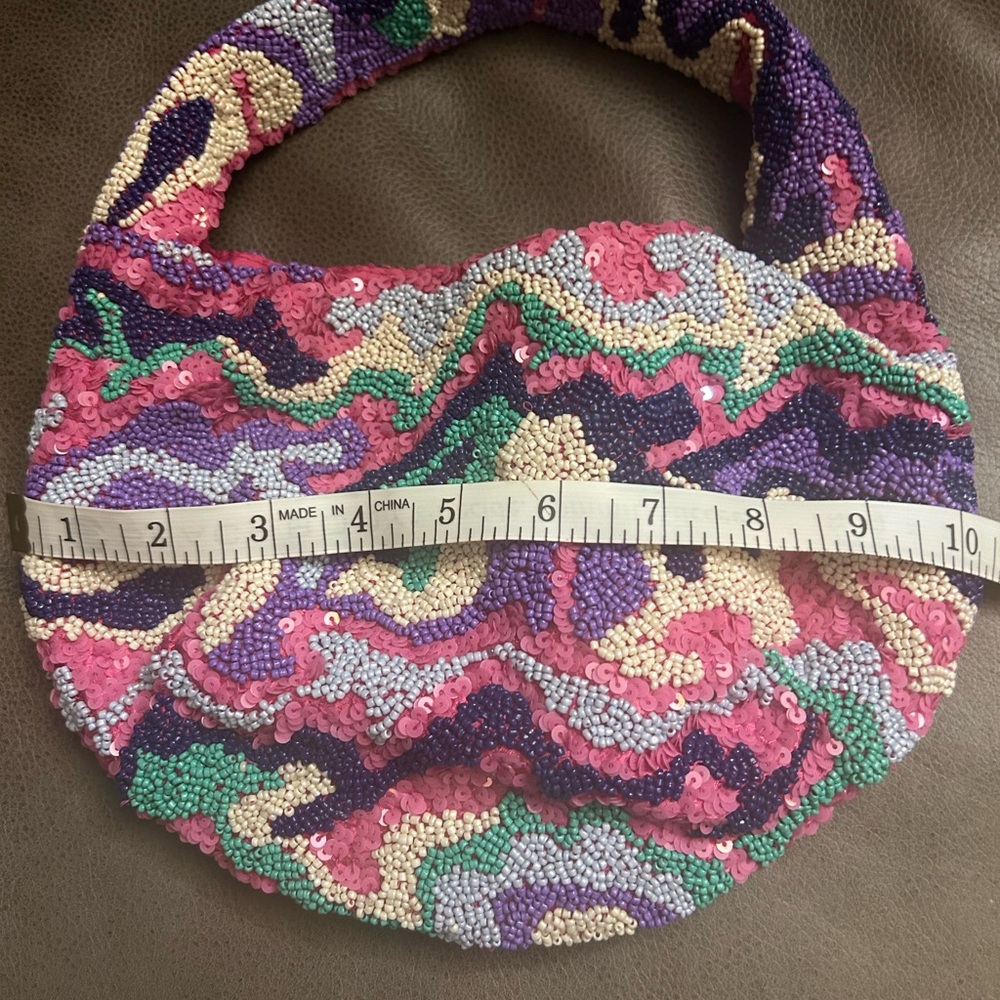 NEW with Tags Never Worn Gorgeous Viral TJMAXX Pink and Purple Swirl Beaded Bag
